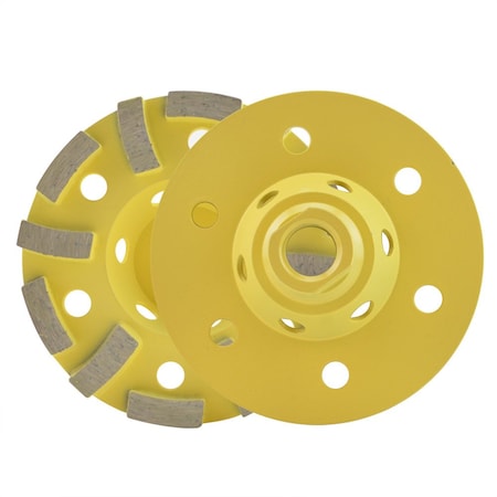 Specialty Diamond 4 Inch Single Row & Turbo Segmented Hybrid Diamond Cup Grinding Wheel 4STRCW